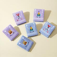 1pc Portable Lightweight Short Wallet For Girls, Towel Fabric Funny Cartoon Expression Embroidered Coin Purse, Multi-Card Slot Fabric Wallet With Transparent ID Window, Suitable For Travel, Commuting, Outdoor, Campus, Shopping, Gift For Teenage Girls - Multicolor - View 11