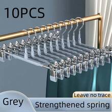 Coated Adjustable Pant Hangers, Available In 5/10/20 Pack, Rust-Proof Non-Slip No-Mark Clips, Multi-Functional For Pants & Skirts, Household Laundry Storage, No Fabric Damage - View 14