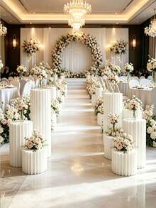 Wedding Decoration Art Background Column, Foldable Pleated Roman Column, Party Banquet Atmosphere Wedding Prop - AA - View 4