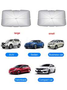 1pc Large Car Sunshade, Protects Car Interior From Summer Sunlight, Car Sunshade Accessory - A - View 7