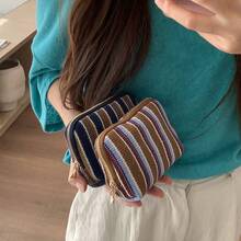 Original Striped Jewelry Storage Bag, Accessories And Collectibles Storage Bag, Crystal Pearl Bracelet Travel Storage Bag - Storage Bag - View 5