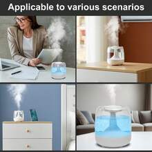 Mini Bedroom Humidifier, Small Home High Mist Aroma Diffuser, High Mist USB Humidifier, Top Fill, Large Capacity, Suitable For Bedroom, Nursery, Plant Humidifying, With 7 Color Lights, Quiet Operation - Mist - View 10