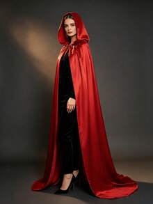 Multicolored Satin Hooded Robe 110-170 Cm Medieval Little Red Riding Hood Vampire Wizard Halloween Cosplay Costume Suitable For Both Men And Women - Multicolor - View 10