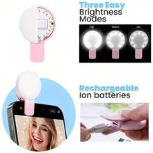 Portable LED Mini Selfie Fill Light, Adjustable Makeup Light, Universal Smartphone Accessory - HRY108 - View 10