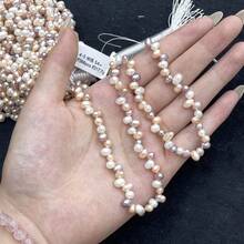 1 Strand 36cm Natural Freshwater Pearls Top Hole Rice Pearl Beads For Jewelry Making DIY Women Men Necklace Bracelets Handicrafts Accessories - Nugget Pearl - View 3