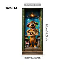 Miếng dán thùng rác hình chó và chuột hoạt hình, decal vinyl 2D phẳng chống nước, trang trí thùng rác có thể tháo rời, phù hợp cho vườn ngoài trời, nghệ thuật thùng rác vui nhộn - nhãn dán thùng rác hình chó - Xem 18