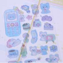 Cute Pet Cat & Rabbit 3D Candy Stickers, Crystal Decals For Kids Girls, Phone, Planner, Stationery Decoration Rewards - Perfect For Decorating Smartphones, Phone Cases, Laptops, Desktops, Tablets, Stationery, Notebooks, Journals, Planners, Scrapbooks, Mugs, Water Bottles, Refrigerators, Gift Wrapping, And DIY Crafts - Multicolor - View 7