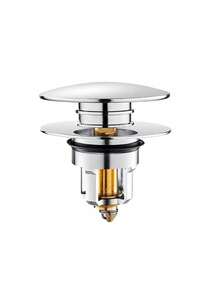 Universal Bathroom Sink Pop-Up Drain Plug, Stainless Steel Push-Type Converter, Rust-Proof Sink Faucet Leak-Proof Plug, Drain Plug And Filter 2-In-1, Black - A - View 8