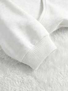 Women's Loose-Fit Drop-Shoulder Hoodie,With Lobster Print,Suitable For Autumn Wear. - White 2 - View 4