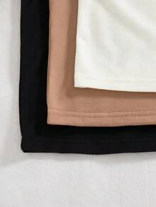 3pcs/Set Boys' Casual Fashion Solid Color Round Neck Button Long Sleeve Knit Tops For Daily Wear And Outings, Spring/Autumn - Multicolor - View 8