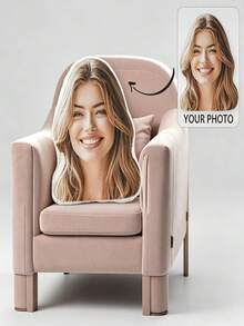 1pc Customized Personalized Photo Pillow Cushion Sofa Bedroom Home Decor Holiday Couple Parent-Child Pet Memorial Father's Day Mother's Day Halloween Christmas Valentine's Day Thanksgiving Easter April Fools' Day Unique And Funny Children's Toy Gift - Multicolor - View 4