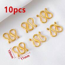 10pcs Stainless Steel M-Clasp S-Clasp Necklace Bracelet Connector Clasp End Connector Suitable For Handmade DIY Jewelry Accessories - Stainless Steel Buckles - View 10