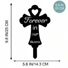 Pet Memorial Stake, Cat & Dog Silhouette Tombstone, Animal Memorial Garden Ground Stake, Suitable For Backyard Cemetery - Black - View 7