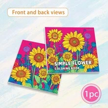 Tlenpo 1 Book, Diverse Floral Pattern Adult Coloring Book - 1 Book 20 Pages, 8.3 X 8.3 Inches, For Adults To Relieve Stress, Anxiety And Other Emotions, Holiday Gift, Back To School Gift, Christmas Gift, Halloween Gift, Also A Perfect Choice For Many Other Holiday Gifts (Accessories Not Included) - F - View 5