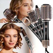 Hatteker 4-In-1 Multifunctional Hot Air Brush, Home And Salon Hair Styling Blow Dryer Comb For Straight And Curly Hair - Black - View 9