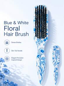 1pc Smooth Back Comb Set, Suitable For Creating Smooth Ponytail Bun, Smoothing Frizz, Controlling Hairline, Backcombing And Volumizing Styling. Wide-Tooth Comb Head Convenient For Sectioning And Parting. Suitable For Hair Salons, Beauty Parlors, Travel And Beauty Care - Multicolored. - View 2