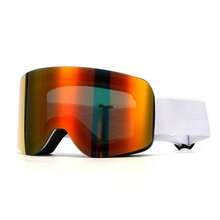 1pc Adult Ski Goggles, Dual-Layer Anti-Fog Lens, Frameless Wide-Angle Ski Goggles, Winter Outdoor Sports Protective Eyewear, Snowmobile Goggles, Comfortable Soft Foam, Anti-Slip Strap - Multicolor - View 15