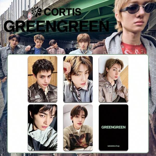 C ORTIS GREENGREEN 專輯 5 位成員 James、Juhoon、Seonghyeon、Keonho 收藏版 LOMO 小卡，韓國男團 C ORTIS 自拍小卡 GREENGREEN 專輯周邊粉絲支持相卡，韓國男團 C ORTIS 第 2 張 EP《GREENGREEN》官方風格 LOMO 小卡，完整套組包含 James、Juhoon (趙宇凡)、Seonghyeon、Keonho 5 位成員個人自拍小卡