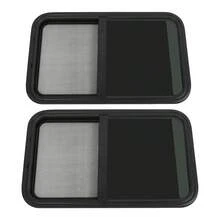 YUNRUX 2-Pack نوافذ RV، نافذة منزلقة عمودية 18 * 30 بوصة بدون إطار لمقطورة الشحن - A - مشاهدة 5