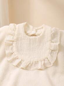 Personalized Ruffle Baby Bib With Name – Soft Embroidered Bib, Newborn Essential, Baby Shower Gift For Girls & Boys - Multicolor - View 10