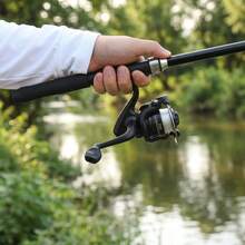 KecchKrezing Collapsible Telescopic Straight Handle Fishing Rod Set, Complete Fishing Tackle With Hard Baits, Soft Baits And Hooks Combination, Beginner Lake And River Bank Fishing Gear, With Carrying Storage Bag - Black - View 3