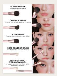 JUDYDOLL 化妝刷組 柔軟刷毛 蓬鬆便攜化妝工具 - b Contour Brush - 查看 6