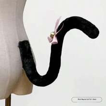 Holiday Role Play Plush Cat White Tail Accessory Cosplay Cat Tail Costume Realistic Prop Halloween Makeup Ball Party Accessory - Multi-color - View 7