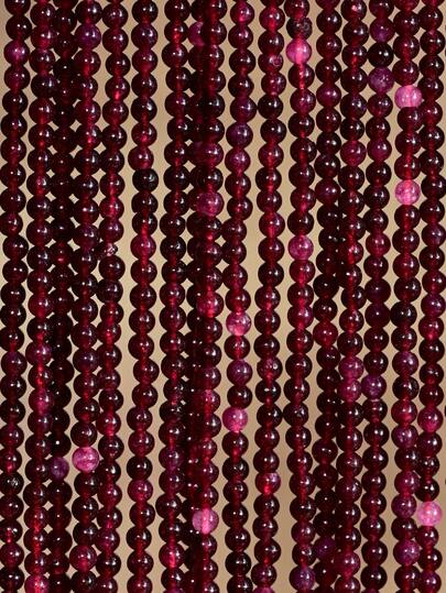 3mm Natural Garnet Round Loose Beads For Diy Bracelet Necklace And Rings.Length 38cm About 110-120pcs.Jewellery Making Materials