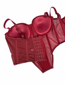 Women Chest Bracket - Burgundy - View 3
