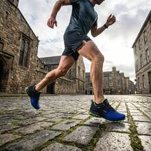 46 Blue Sport Lightweight Shoes, Men's Trail Trekking Running Sneakers - Blue - View 3