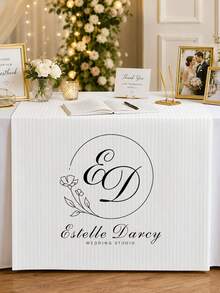 Customized Wedding Table Runner With Name, Sweetheart Table Sign, Suitable For Anniversary Dinner, Fits Wedding Events, Anniversary Parties And Dinner Decoration - Multicolor - View 4