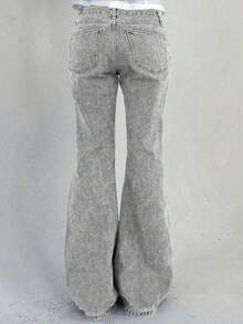 Teen GirlSlim High-Waisted Jeans - Light Grey - View 4