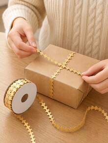 1/2pcs Exquisite Ribbon, Valentine's Day Gift Decoration, Star Ribbon - 10m DIY Gift Floral Packaging Accessories, DIY Gift Floral Packaging And Decoration, Hair Accessory Gift Packaging, Suitable For Handmade Crafts, Gift Wrapping And Valentine's Day Decoration - Multicolor - View 5
