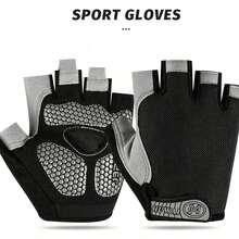 Breathable Half Finger Sports Gloves, Non Slip Shock-Absorbing Palm Pads, Adjustable Wrist Strap Gloves For Cycling Gym Workout Climbing Outdoor - Multicolor - View 13
