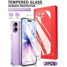 CSDZ 2 High-Definition Full Screen Coverage Phone Protectors, Compatible With IPhone 17 16 15 17 Pro Max 13, Compatible With Samsung A03S A05 A15 S25 Ultra S24 A54 5G, 9H Hardness, Scratch Resistant, Phone Accessories, Easy To Install, Compatible With IPhone 17 Pro Screen Protector, Compatible With Samsung A54 5G Screen Protector, [International Version Instead Of Local Version] - Multicolor - View 2