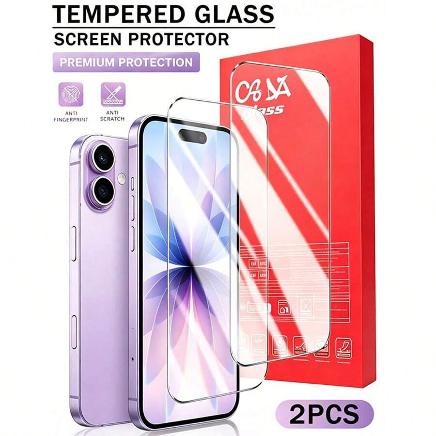 CSDZ 2 High-Definition Full Screen Coverage Phone Protectors, Compatible With IPhone 17 16 15 17 Pro Max 13, Compatible With Samsung A03S A05 A15 S25 Ultra S24 A54 5G, 9H Hardness, Scratch Resistant, Phone Accessories, Easy To Install, Compatible With IPhone 17 Pro Screen Protector, Compatible With Samsung A54 5G Screen Protector, [International Version Instead Of Local Version]