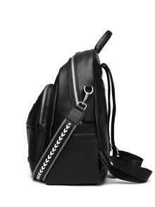 Luxury Women's Designer Brand Backpack With Large Capacity And Multifunctional Travel Backpack High Quality Girl - Black - View 8