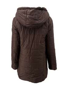 Women's Autumn/Winter Reversible Thick Leopard Print Jacket - Coffee Brown - View 8