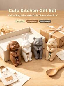 3D Printed Animal Farm Bag Clips, Cute Refrigerator Magnets, Moisture-Proof Sealing Clips, Kitchen Snack & Seasoning Storage Accessories - Multicolor - View 4