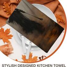 2/4/48pcs Halloween Series Mist Witch Pattern Printed Kitchen Towels - Super Soft, Highly Absorbent Polyester Dish Cloths And Hand Towels, Perfect For Holiday Decor, Kitchen Decor, Party Decor - Multicolor - View 8