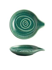 1pc Japanese Style Ceramic Spoon Holder, Water Drop Glazed Kitchen Utensil Rack, Suitable For Spoons, Ladles And Cooking Utensils, Countertop Spoon Holder, Tea Table Accessory, Coffee Bar Decor, Home Kitchen Decoration - Multicolor - View 16