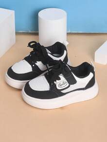 Toddler Fashion Versatile Casual Hook And Loop Sports Skate Shoes - Black - View 5