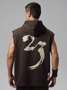 Jordan Sport Hoop Fleece Hoodie Pullover Tanpa Lengan Cepat Kering untuk Pria IQ7265-220 - Coklat - View 2