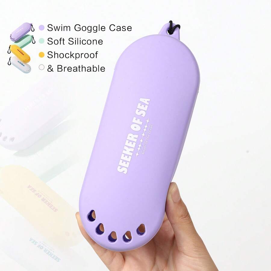 Goggle Case Silicone Anti Scratch Breathable Protective Box For Swim Goggles Youth Adults - Multicolor - View 1