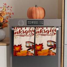 2/4/48pcs Autumn Series Thanksgiving Maple Leaf Plaid Hat Pattern Printed Kitchen Towels - Super Soft, Highly Absorbent Polyester Tablecloths And Hand Towels, Perfect For Holiday Decor, Kitchen Decor, Party Decor - Multicolor - View 15