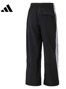 Adidas New Summer W 3S WV PT Women's Casual Loose Wide-Leg Breathable Sports Pants - Black and White - View 7