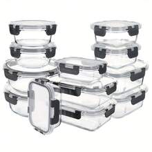 24-Piece Borosilicate Glass Food Storage Set – 12 Clear Bowls + 12 Snap-Fit Lids | Microwave-, Dishwasher-Friendly, Stackable Design | Perfect For Meal Prep, Snacks & Lunch Packing | Heat-Resistant, Non-Porous, Easy-Clean Glass Containers - View 14