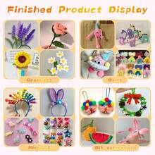 785Pcs Pipe Cleaner Flower Kit–Chenille Stems Pipe Cleaners,Stamens,Floral Stems,Floral Tape,Ribbon,Wrapping Paper,Video Tutorial. Beginner-Friendly.Perfect DIY Bouquet Making,Home Decor,Craft Projects.Great Gifts For Mother's Day,Valentine's Day - All-in-one Set - View 8