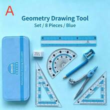 Ruler, Compass, Pencil Set, Geometry, Math, Drawing Stationery, Math, Boys Girls Gift, Office Stationery Set, School Supplies, Back To School - Sets - View 7