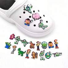 Disney Cartoon Theme Toy Cowboy Racing Stitch Clog Shoe Charms, Cute Decorative Stickers For Children's Fashion Personalized Shoe Surface Decoration Accessories - Multicolor - View 1